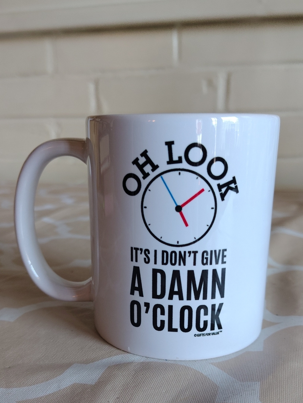 ThisWear Oh Look It's I Don't Give A Damn O'Clock Funny Coffee Mug